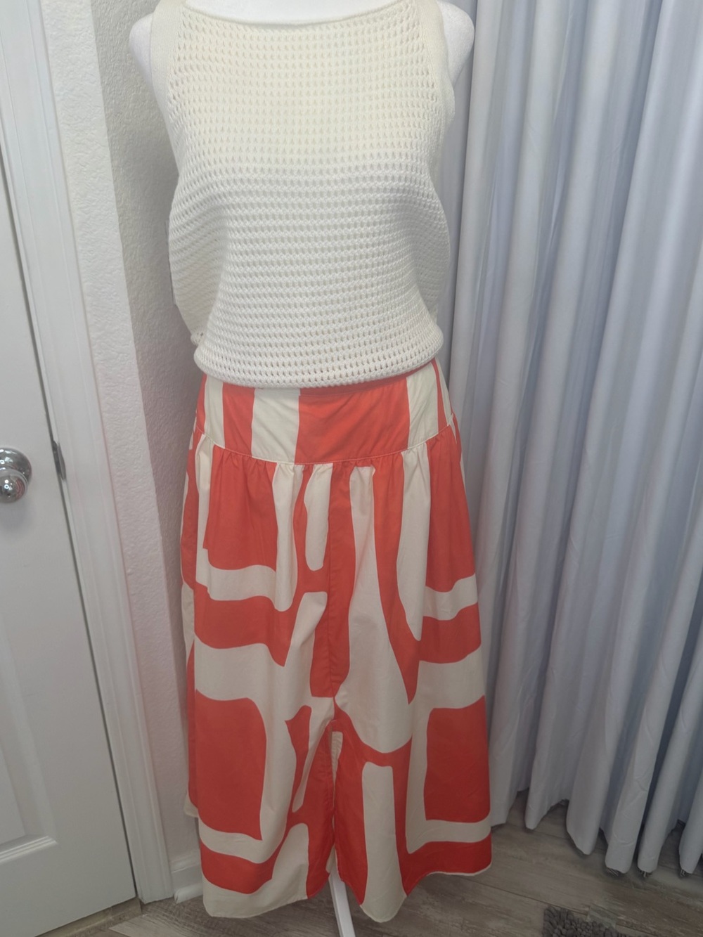 Banana Republic Geo Poplin Dropped-Waist Maxi Skirt Size 14 NWT